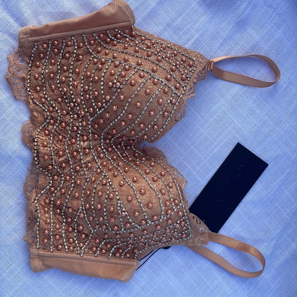 Cherie Embellished Rhinestone Crop Top